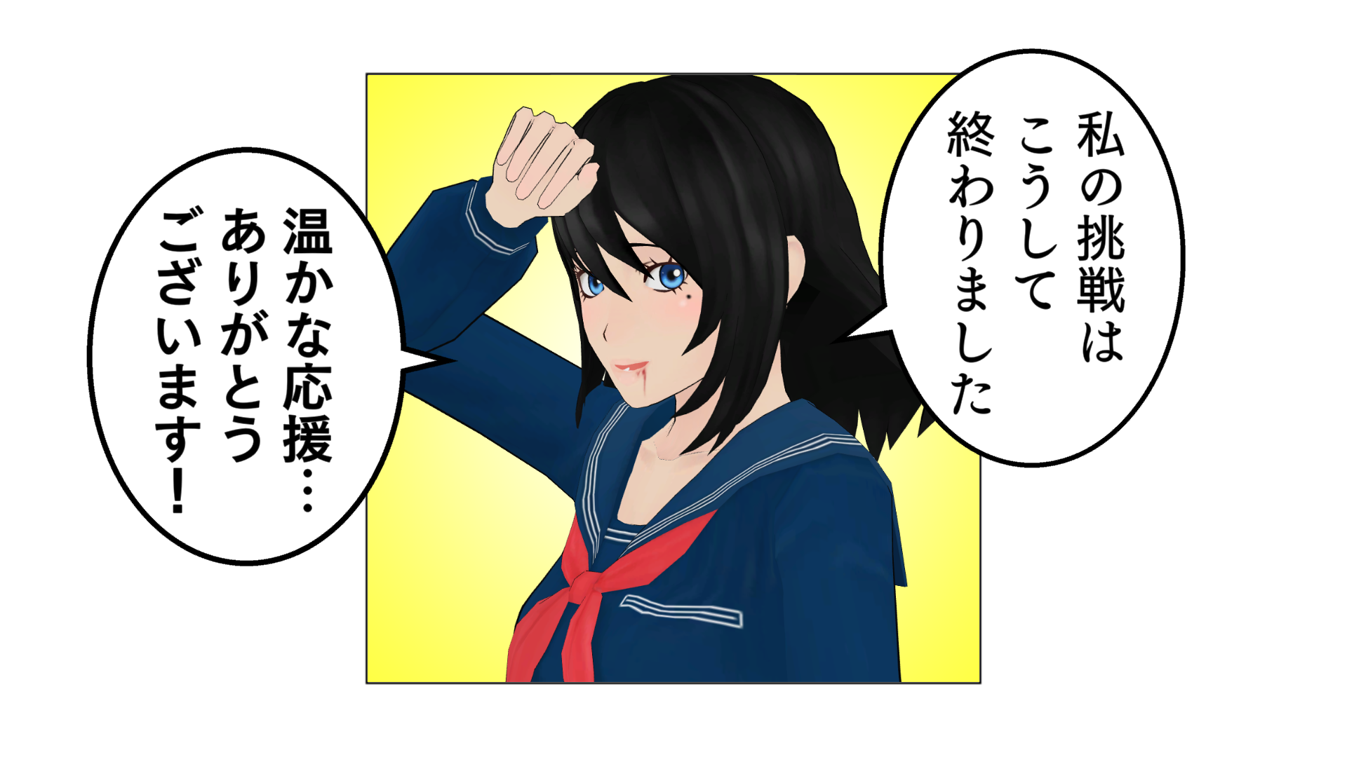 私の挑戦は、こうして終わりました。温かな応援…ありがとうございます！